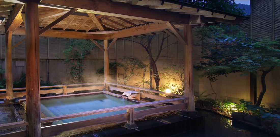 For women: Cypress open-air bath
