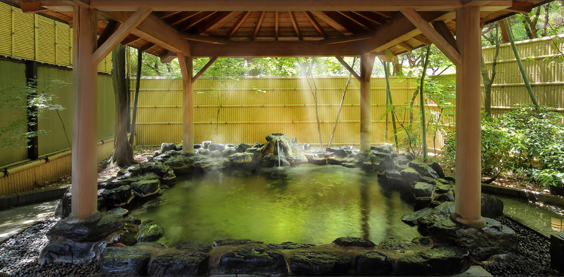 For men: Stone open-air bath