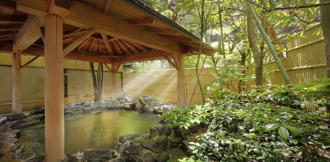 For men: Stone open-air bath