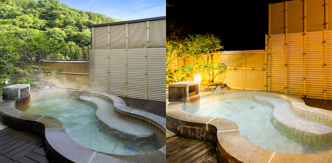 Two scenic, private open-air baths